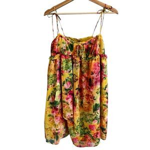 Y2K Womens Floral Babydoll Dress Size XS Bloomcore Fairy Flowy Summer Romantic